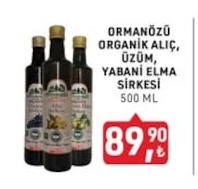 Ormanözü Organik Alıç, Üzüm, Yaban Elma Sirkesi 500 Ml