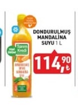 Tarı̇M Kredı̇ Dondurulmuş Mandalina Suyu 1 L