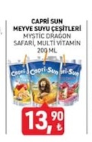 Capri Sun Meyve Suyu Çeşitleri Mystic Dragon Safari, Multi Vitamin 200Ml