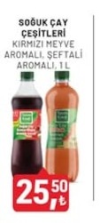 Soğuk Çay Çeşitleri Kirmizi Meyve Aromali, Şeftali Aromali, 1 L