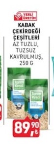 Kabak Çekirdeği Çeşitleri Az Tuzlu, Tuzsuz Kavrulmuş, 250 G