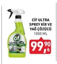 Cif Ultra Sprey Kir Ve Yağ Çözücü 1000 Ml