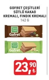 Tarım Kredı Gofret Çeşitleri Sütlü Kakao Kremalı, Findik Kremalı 142 G