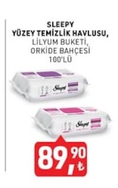 Sleepy Yüzey Temizlik Havlusu Lilyum Buketi, Orhide Bahçesi 100'Lü