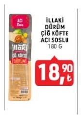 Illaki Çiğ Köfte Dürüm Acı Soslu 180G