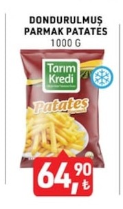Dondurulmuş Parmak Patates 1000G