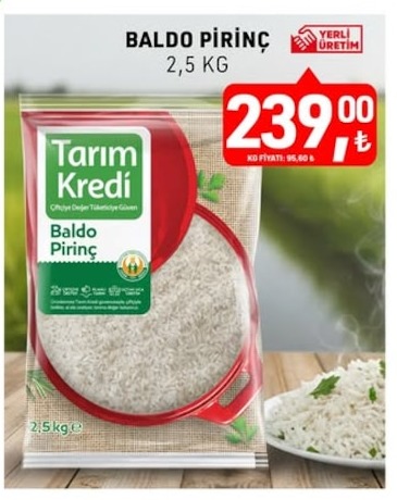 Baldo Pirinç 2,5 Kg