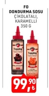 Fo Dondurma Sosu Cikolatali, Karamelli, 350 G