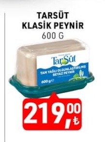 Tarsüt Klasik Peynir 600 G