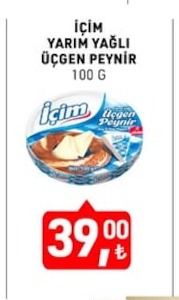 İçim Yarim Yağli Üçgen Peynir 100G