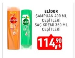 Elidor Sampuan 400 Ml Cesitleri Sac Kremi 350 Ml Cesitleri