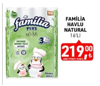 Familia Havlu Natural 16'Lı