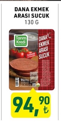 Tarem Kredı Dana Ekmek Arası Sucuk 130 G