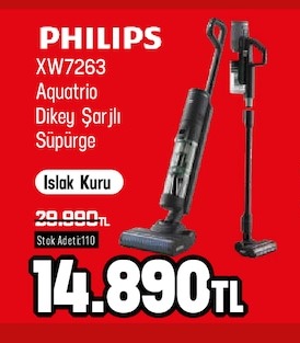 Philips Xw7263 Aquatrio Dikey Şarjlı Süpürge