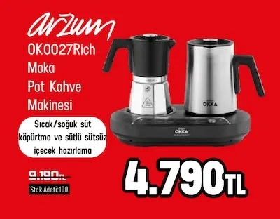Arzum Ok0027Rich Moka Pot Kahve Makinesi