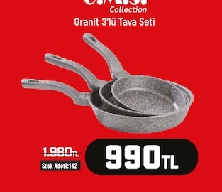 O.M.S. Collection Granit 3'Lü Tava Seti
