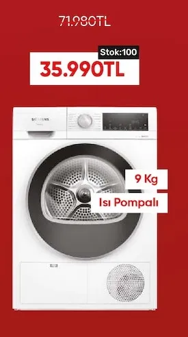 Siemens Kurutma Makinesi 9 Kg