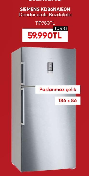 Siemens Kd86Nae0N Donduruculu Buzdolabı
