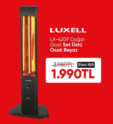 Luxell Lx-420F Doğal Gazlı Set Üstü Ocak Beyaz