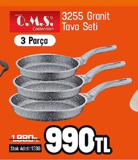 O.M.S. 3255 Granit Tava Seti 3 Parça