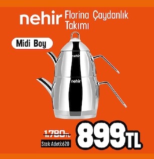 Nehir Florina Çaydanlık Takımı Midi Boy