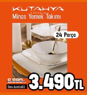 Kütahya Porselen Minas Yemek Takımı 24 Parça