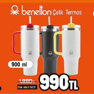 Benetton Çelik Termos 900 Ml