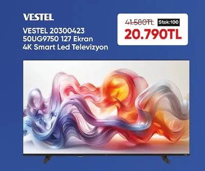 Vestel 20300423 50Uq9750 127 Ekran 4K Smart Led Televizyon