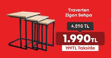 Traverten Zigon Sehpa