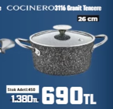Cocinero 3116 Granit Tencere 26 Cm