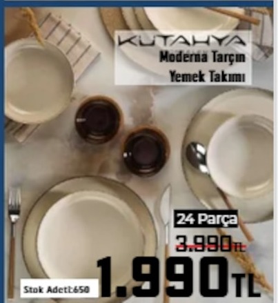 Kütahya Moderna Tarçın Yemek Takımı