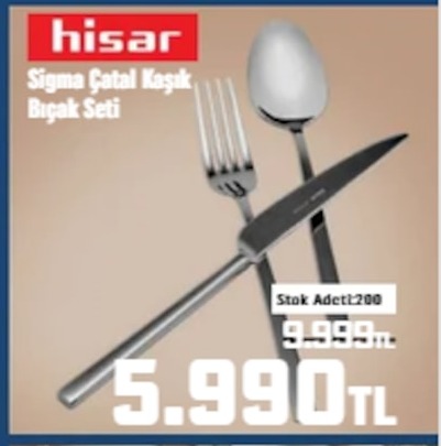 Hisar Sigma Çatal Kaşık Bıçak Seti