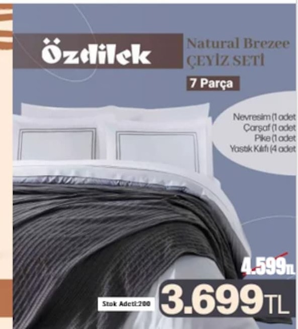 Özdilek Natural Brezee Çeyiz Seti 7 Parça