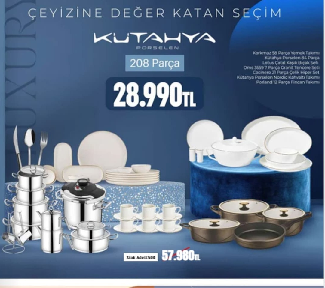Kütahya Porselen 208 Parça
