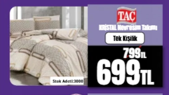 Taç Kristal Nevresim Takımı