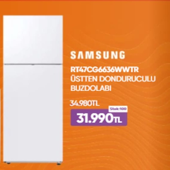 Samsung Rt47Cg6636Wwtr Üstten Donduruculu Buzdolabi