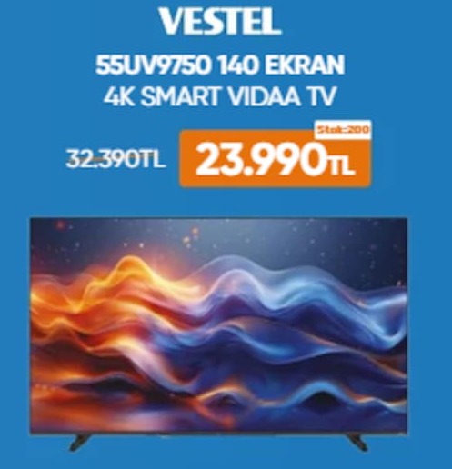 Vestel 55Uv9750 140 Ekran 4K Smart Vidaa Tv