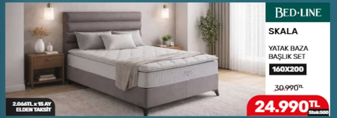 Bed-Line Skala Yatak Baza Başlık Set