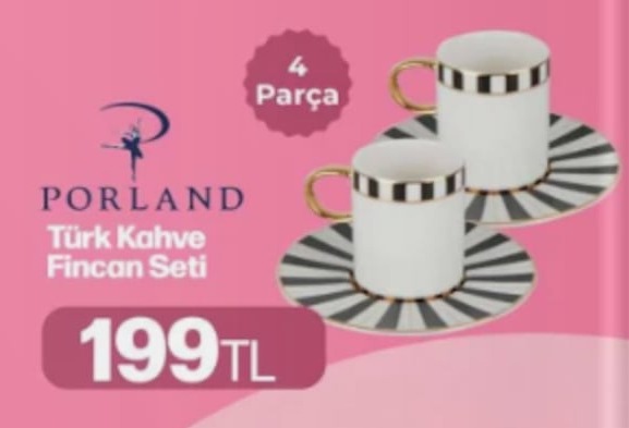 Porland Türk Kahve Fincan Seti