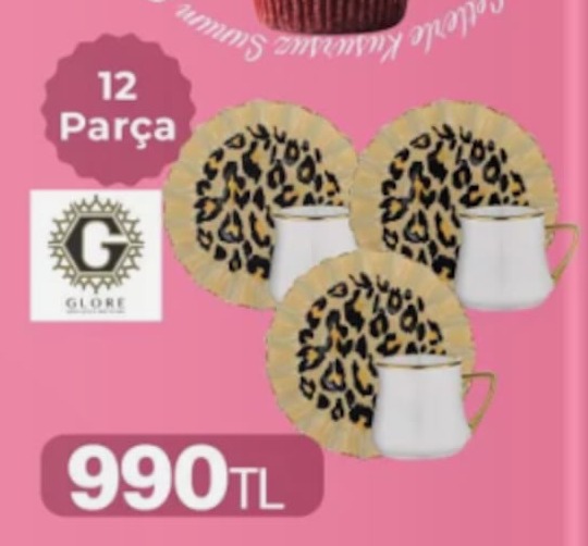 Glore Kahve Fincan Seti 12 Parça