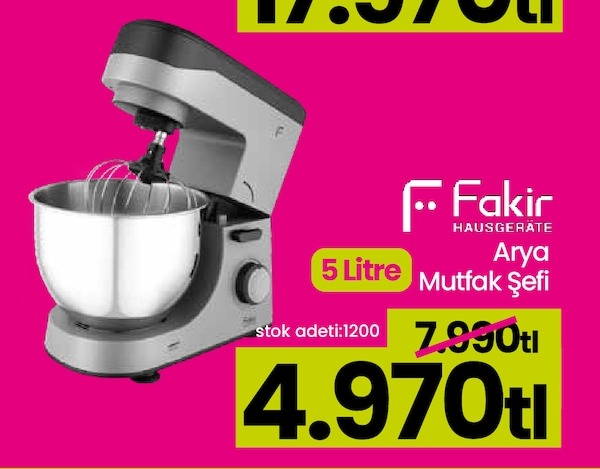 Fakir Arya Mutfak Şefi 5 Litre
