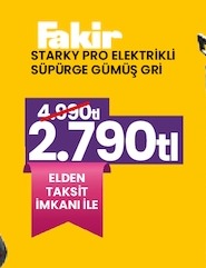 Fakir Starky Pro Elektrikli Süpürge Gümüş Gri