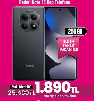 Redmi Note 15 Cep Telefonu 256 Gb