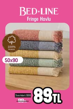 Bed Line Fringe Havlu 50X90