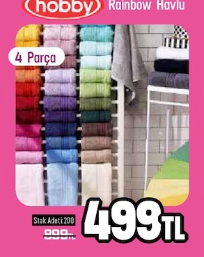 Hobby Rainbow Havlu 4 Parça