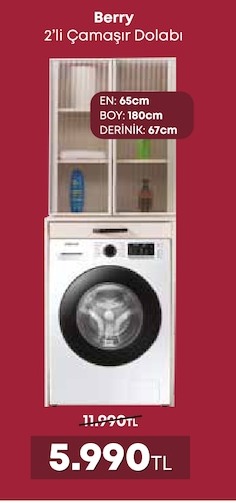 Berry 2'Li Çamaşır Dolabı