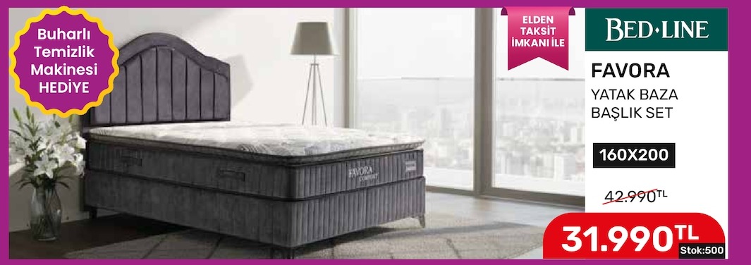 Bed-Line Favora Yatak Baza Başlık Set