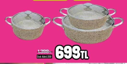 Döküm Tencere Seti 3 Parça