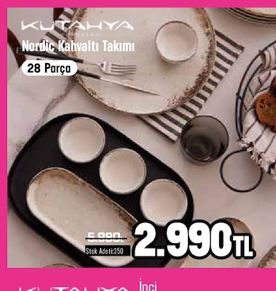 Kütahya Nordic Kahvaltı Takımı 28 Parça