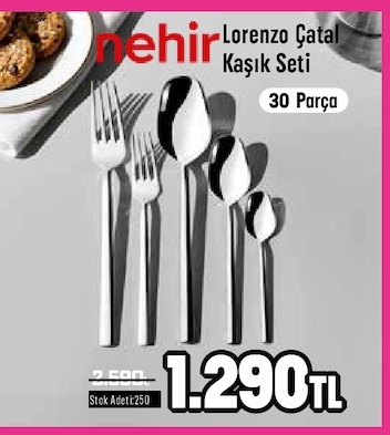 Nehir Lorenzo Çatal Kaşık Seti 30 Parça